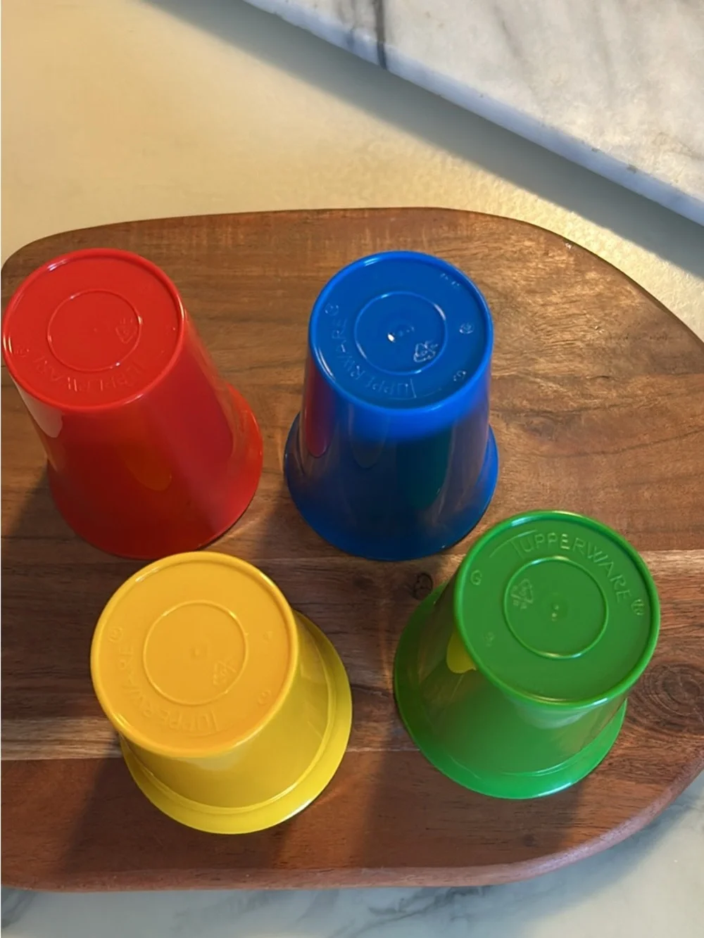 Vintage Tupperware Bell Tumblers/Kids cups in Primary Colors #109